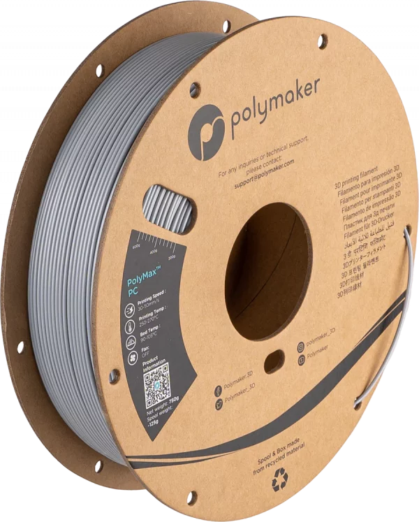 Polymaker Filamento POLYMAX PC 1.75mm 0.75kg - Image 2